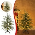 thumbnail image 1 of 3' Pre-Lit Green Cypress Artificial Christmas Potted Tree with 100 Warm White Twinkle LED Lights, by lajdalh, 1 of 8
