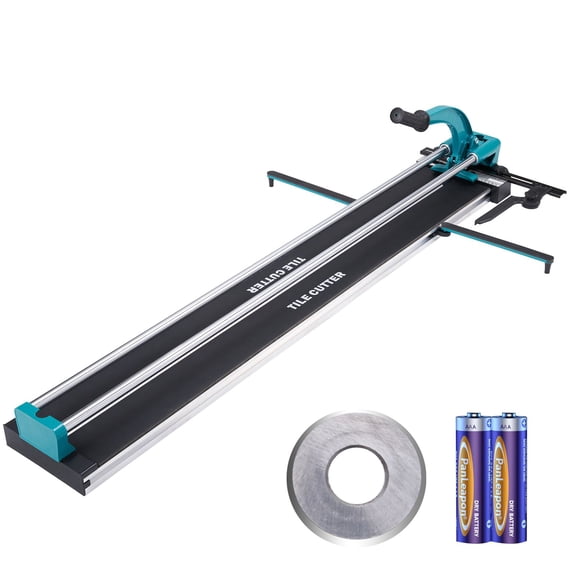 48" Professional Tile Cutter with Tungsten Carbide Wheel, Double Rail Guide&Anti-S Base for Precision Ceramic and Porcelain Installation