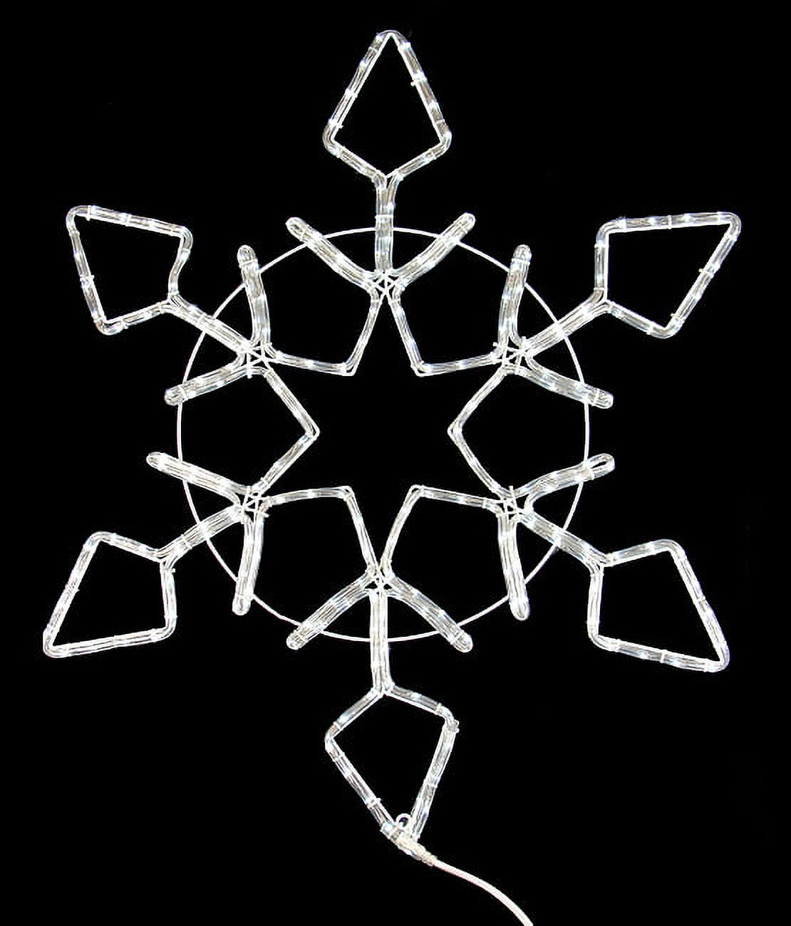 48" Pure White LED Lighted Rope Light Snowflake Commercial Christmas Decoration - image 1 of 2