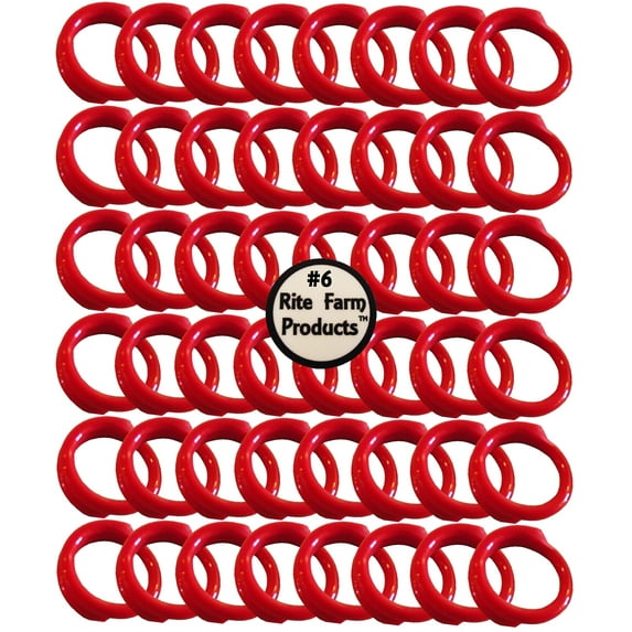 48 RED #6 LEG BANDS 3/8" CHICKEN POULTRY CHICK QUAIL PIGEON DOVE DUCK GOOSE BIRD