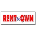 thumbnail image 1 of 48" RENT TO OWN DECAL sticker tv flat screen furniture appliances computers, 1 of 1