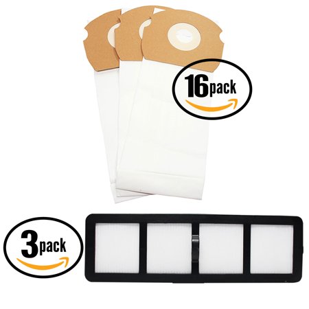48 Replacement Eureka ASM1155 Vacuum Bags & 3 HEPA Filter - Compatible Eureka AS Vacuum Bag & EF-6 Filter