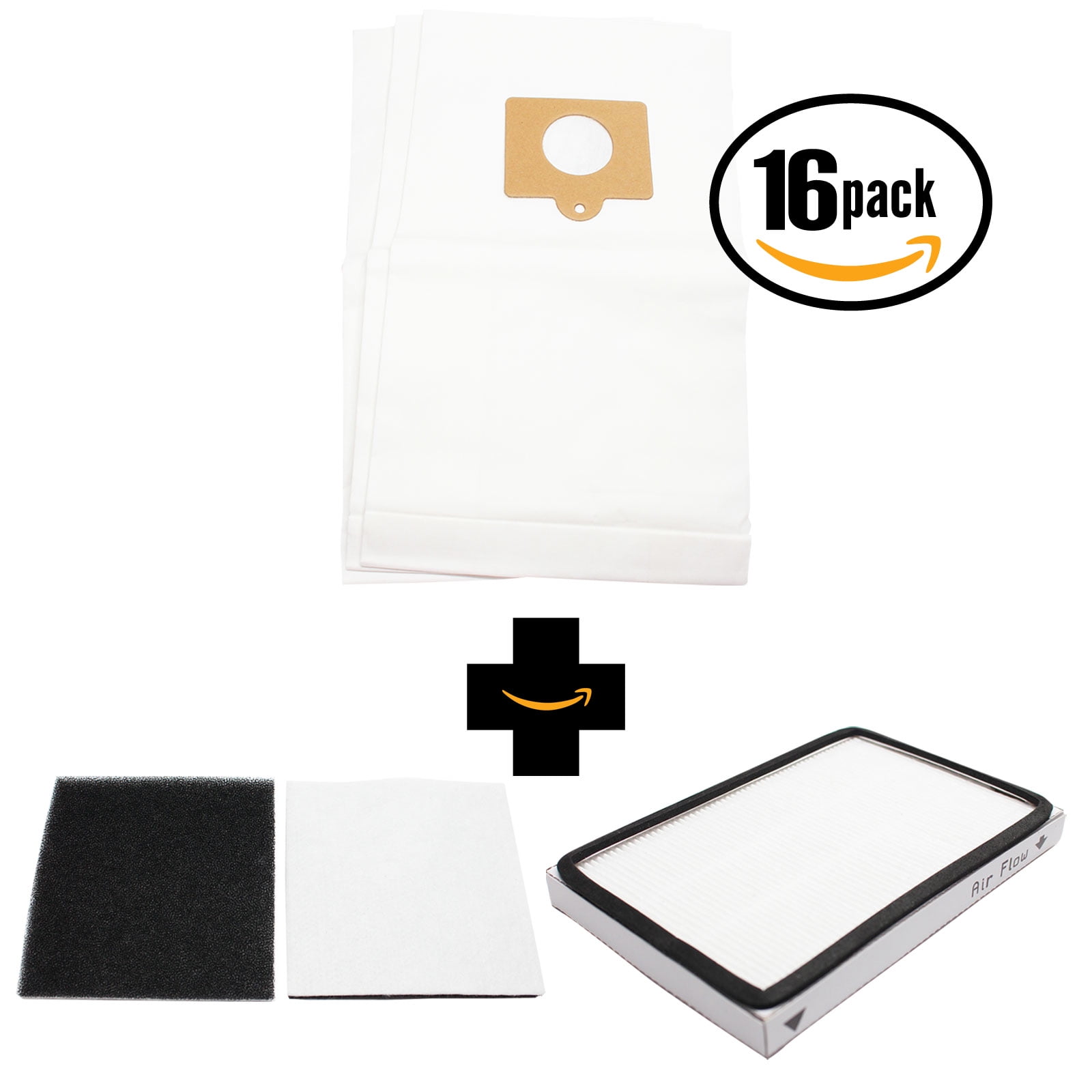48 Replacement Kenmore 11625914504 Vacuum Bags, 1 HEPA Filter & 1 Foam