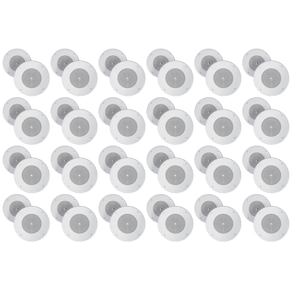 (48) Rockville MC80 Metal 8" 70 Volt Commercial Background PA Ceiling Speakers