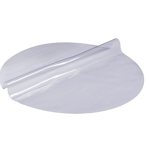 Round Table Cover Protector 48 inch, PVC Plastic Tablecloth 1.5mm, Waterproof Clear Desktop Cover for Dining Table, Coffee Table, Desk - Durable & Easy Clean