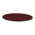 48" Round Laminate Table Top Mahogany/ Mocha Walnut