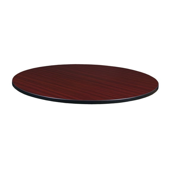 48" Round Laminate Table Top- Mahogany/ Mocha Walnut