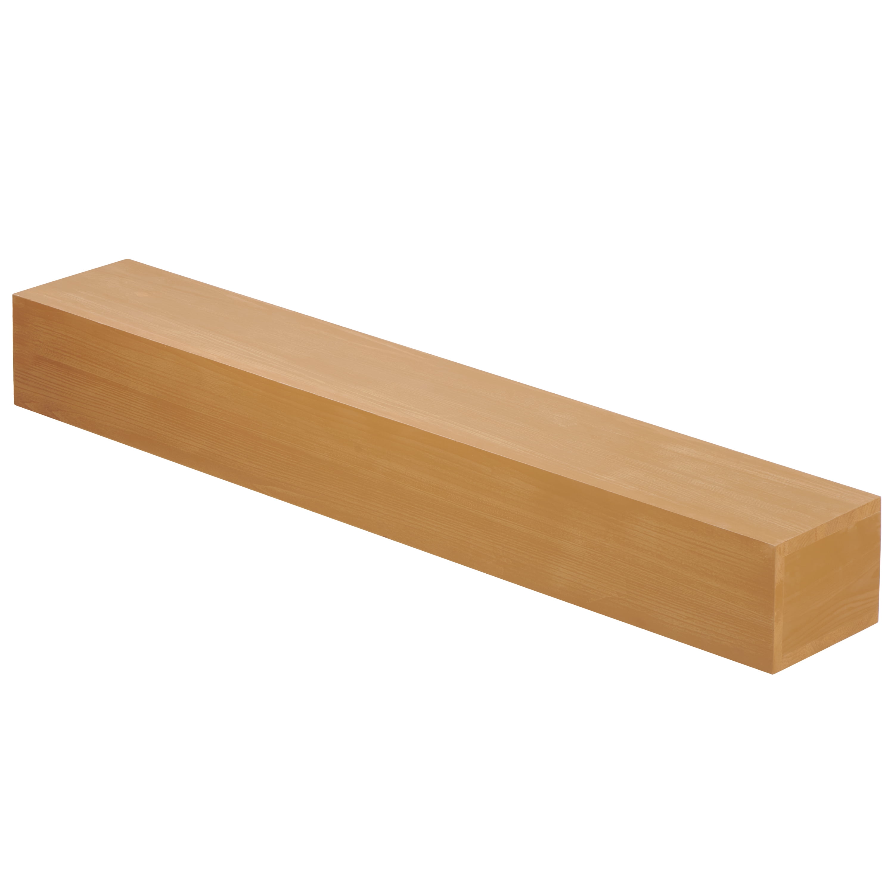 48" Rustic Wood Fireplace Mantel | Wall-Mounted & Floating Shelf for Home Decor