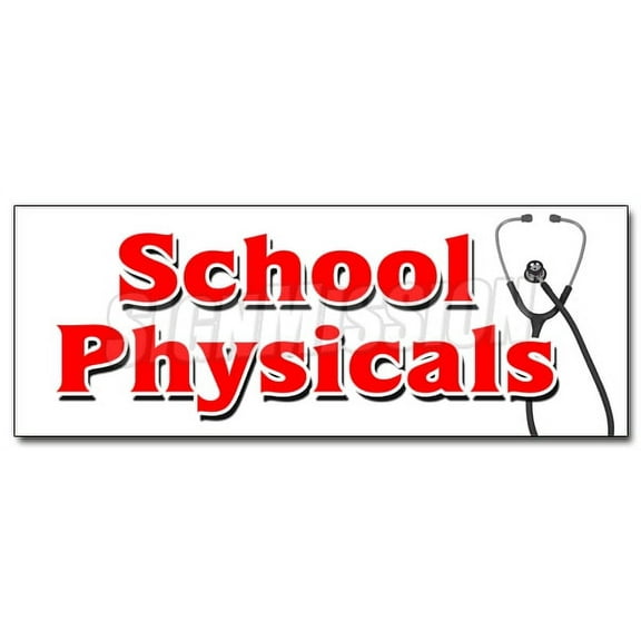 48" SCHOOL PHYSICALS DECAL sticker no appointment walk-in flu shots health