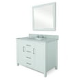 thumbnail image 1 of 48" SINGLE SINK BATHROOM VANITY IN WHITE FINISH WITH WHITE CARRARA MARBLE TOP-NO FAUCET, 1 of 3