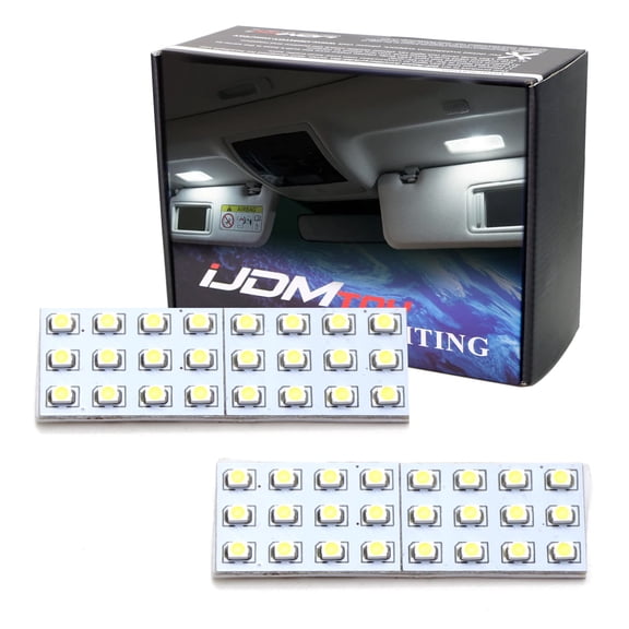 48-SMD Super Bright White LED Sun Visor Vanity Light Replacements, For Lexus is GS ES RC RX NX, Camry Corolla 4Runner RAV4 Highlander, etc