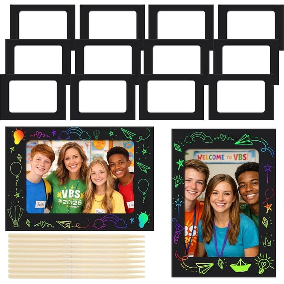 48 Set Scratch Picture Frame Art and Crafts Kit