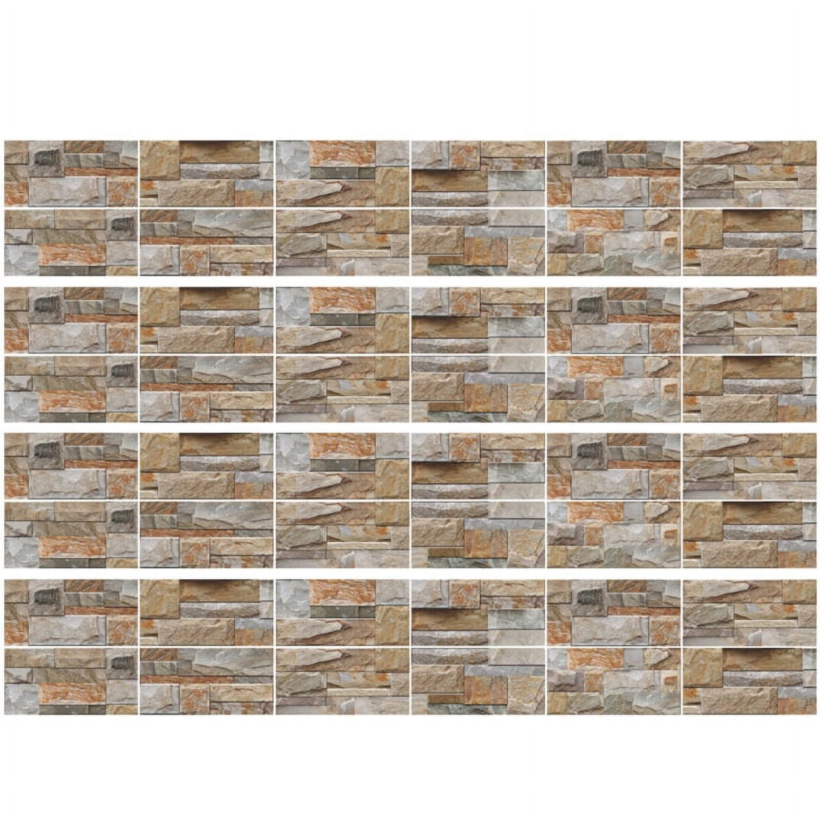 48 Sheet 3D Self Adhesive Tile Stickers Peel and Stick Backsplash Floor Wall Decals Bathroom Kitchen Counter Top Decor