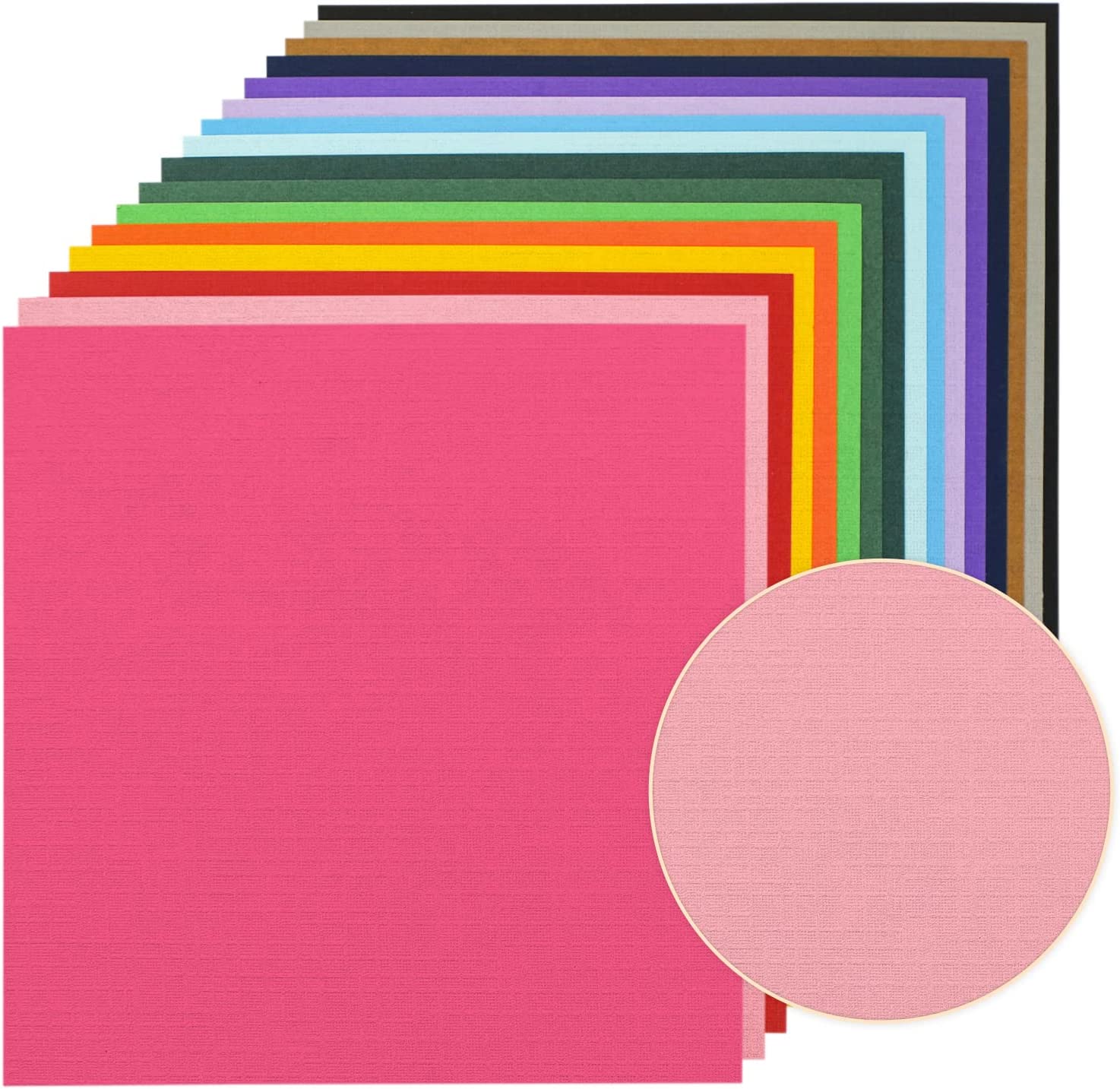 48 Sheets 12x12 DoubleSided Colored Cardstock Paper, 230gsm, 16 Colors