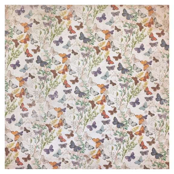Recollections 48 Sheets Butterfly 12" x 12" Cardstock Paper - Acid & Lignin Free Paper for Scrapbooks, Arts & Crafts - Bulk Pack