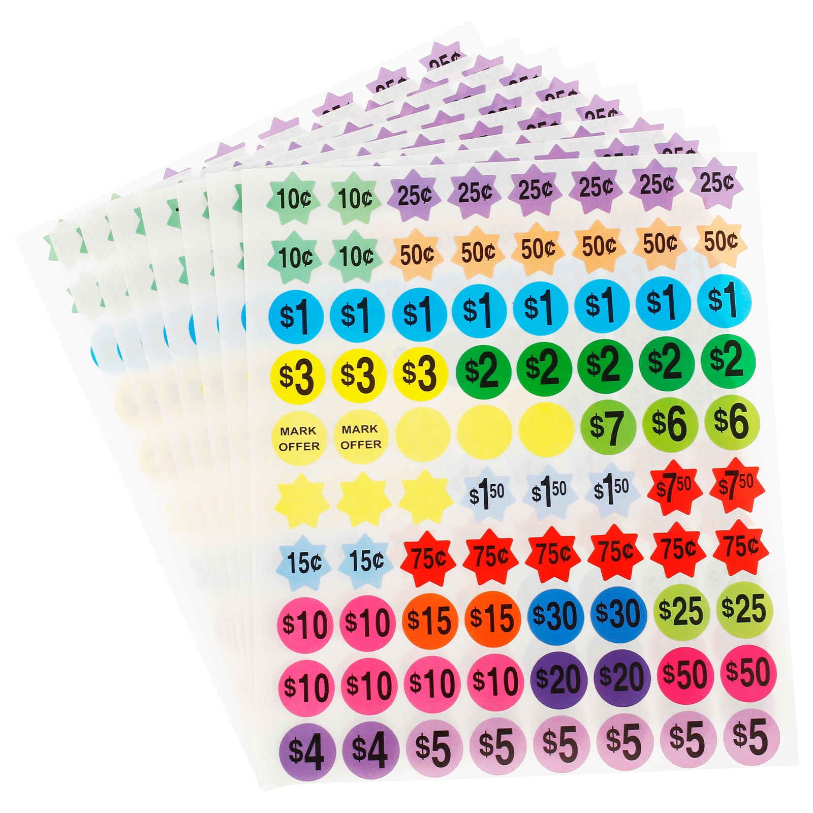 48 Sheets Sale Price Stickers Colorful Price Tags Stickers Practical