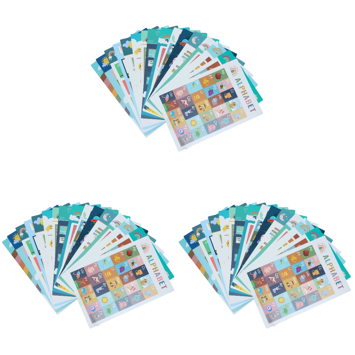 48 Sheets of Wearresistant Shapes Posters Children Preschool Posters