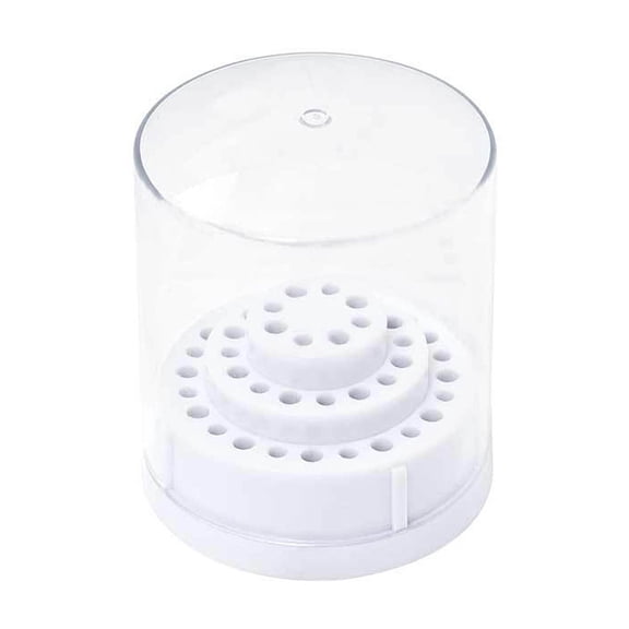 48-Slot Art Display Stand with ABS Box, Compact Storage for Drill Bits & Tools