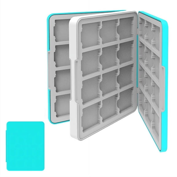 48 Slot Game Card Storage Case for Nintendo DS/3DS Series, Protective Travel Organizer Box with Soft Silicone Lining & Magnetic Closure