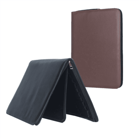 48-Slots Pen Holder Personalized PU Gift Pen Bag Pen Storage Bag Business Office Protective Cover Black