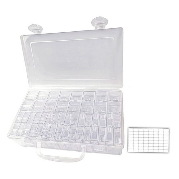 48 Slots Seed Storage Organizer in 2 Sizes with Label Stickers, Portable Seed Container Box Transparent plastic
