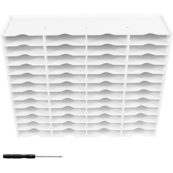 48 Slots Sturdy Stamp Pad Holder, Waterproof Stamp Storager Organizer, Space Saving Ink Pad Holder, Ink Storage Rack for Home School Supply, Versatile Craft Supply Storage Rack for Desktop