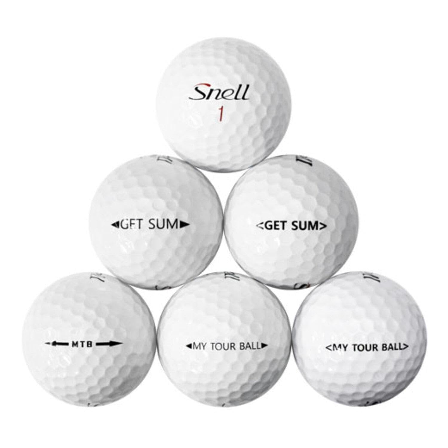 48 Snell GET SUM & MY TOUR BALL Mix Golf Balls in Near Mint Condition, AAAA Quality, Recycled Used Golf Balls, Best Value Golf Balls, White
