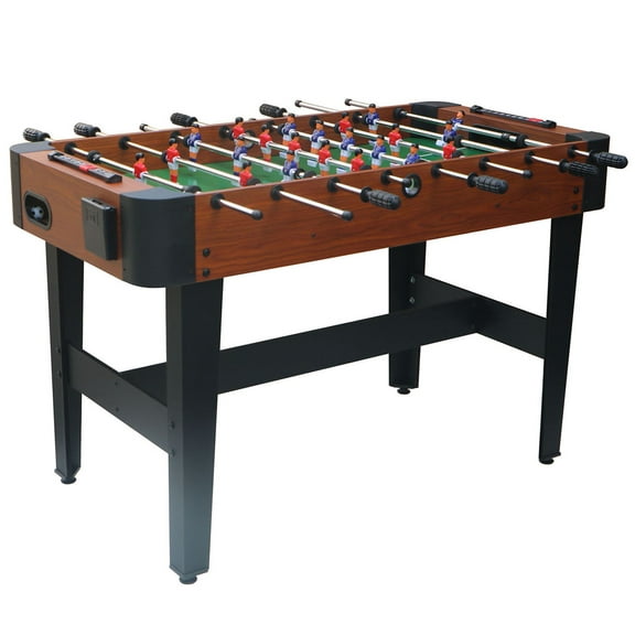 48" Soccer Table in Sleek Black Design - MDF and Steel Family Game Table Perfect for Indoor Play