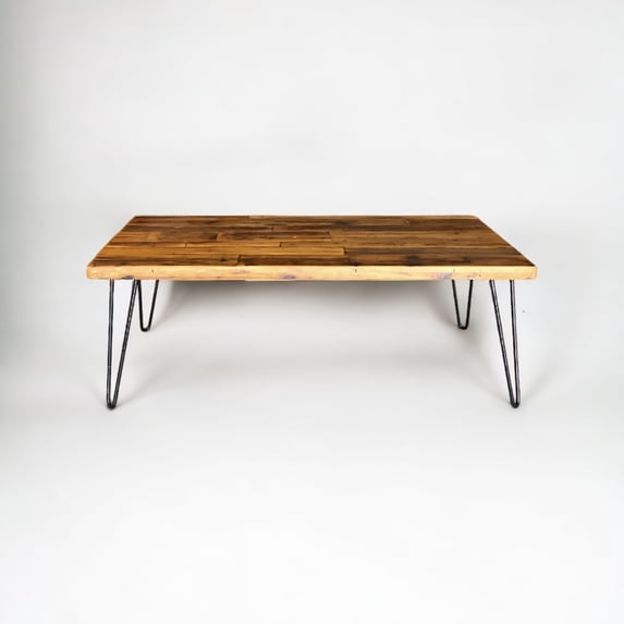 48" Solid Reclaimed Wood Hairpin Coffee Table
