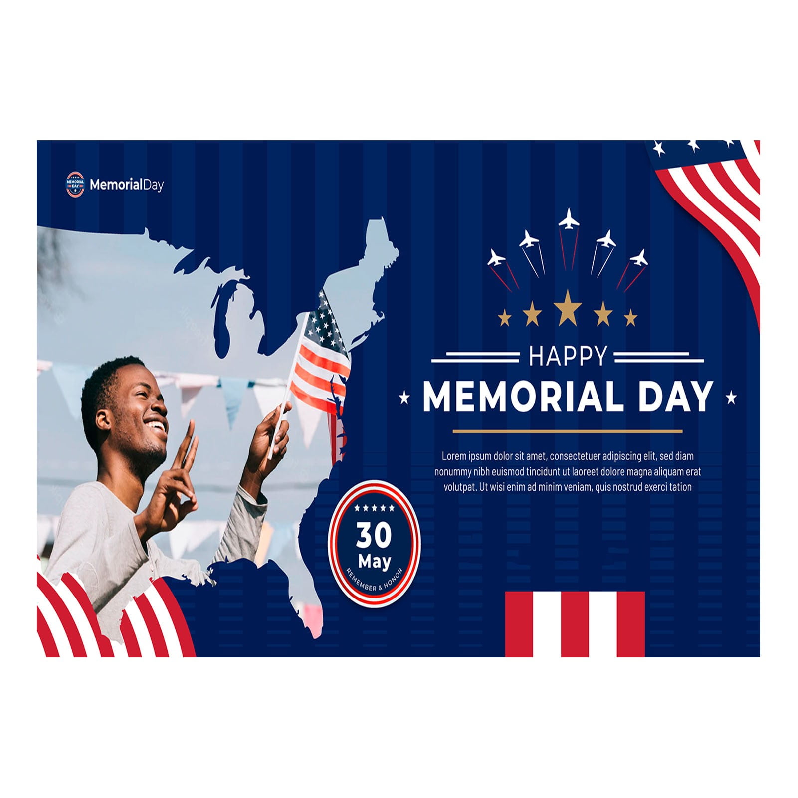 48 Star Flag Memorial Day Background To All Those Who Serve As