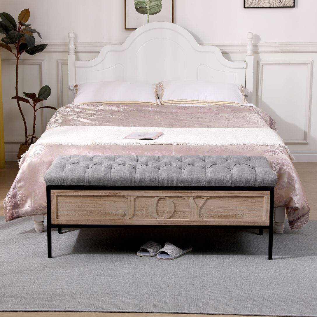 48'' Storage Bench Linen Upholstered End of Bed Storage Benches with