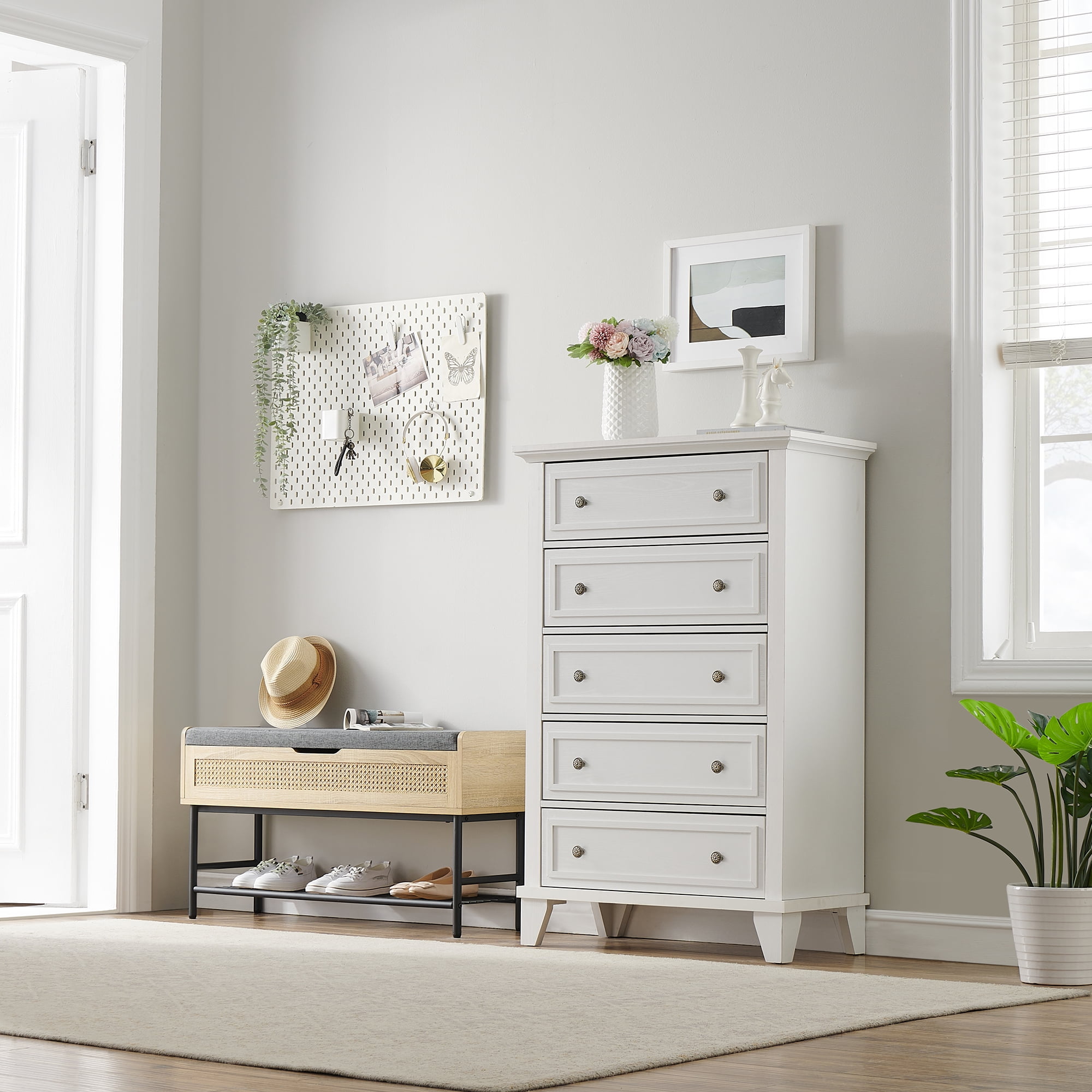 Vintage tall dresser discount