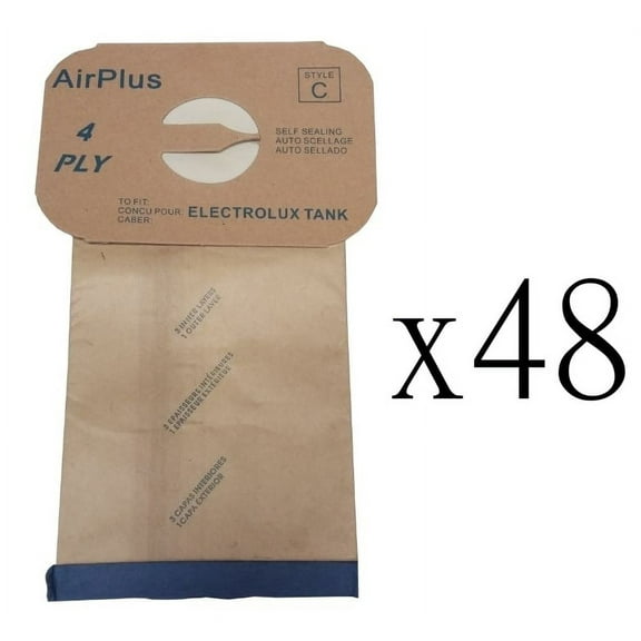 48 Vacuum Bags for Electrolux Style C Canister