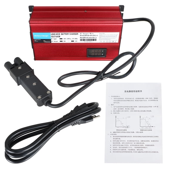 48 Volt 12A Golf Cart Charger For 48V Yamaha G19-G22-"Barrel" 2 Pin Style Plug