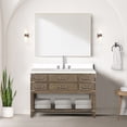 thumbnail image 1 of 48" W X 22" D Grey Oak Bathroom Vanity With Hand Cultured Marble Top And Faucet , Soft Close Bath - Top, Included, Compartment Storage Units, 1 of 6