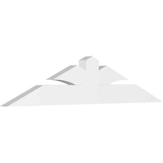 48"W x 10"H x 2"D x 4"F, 5/12 Pitch, Richland Architectural Grade PVC Gable Bracket