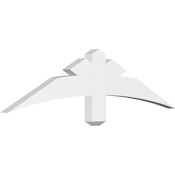 48"W x 12"H x 2"D x 4"F, 6/12 Pitch, Alberta Architectural Grade PVC Gable Bracket