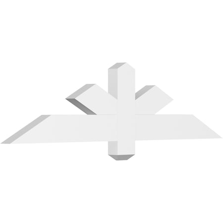 48"W x 12"H x 2"D x 4"F, 6/12 Pitch, Kennewick Architectural Grade PVC Gable Bracket