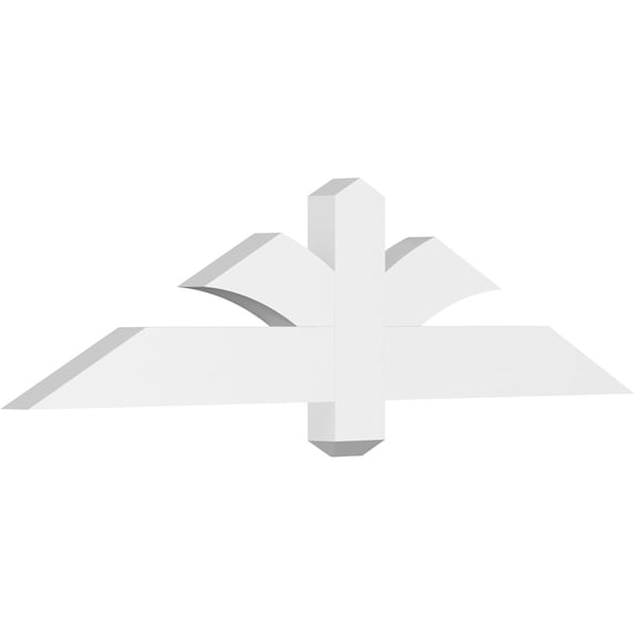 48"W x 12"H x 2"D x 4"F, 6/12 Pitch, Redmond Architectural Grade PVC Gable Bracket