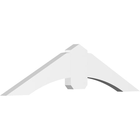 48"W x 12"H x 2"D x 6"F, 6/12 Pitch, Archdale Architectural Grade PVC Gable Bracket