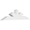thumbnail image 1 of 48"W x 12"H x 4"D x 4"F, 6/12 Pitch, Saratoga Architectural Grade PVC Gable Bracket, 1 of 9