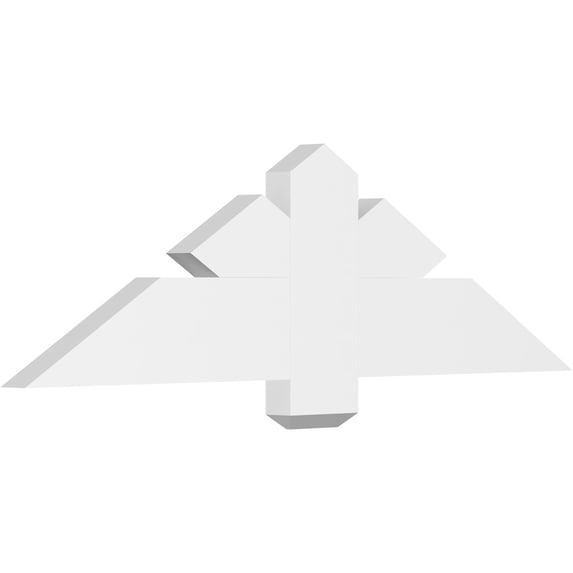 48"W x 14"H x 2"D x 6"F, 7/12 Pitch, Kennewick Architectural Grade PVC Gable Bracket