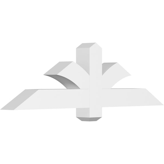 48"W x 14"H x 4"D x 4"F, 7/12 Pitch, Redmond Architectural Grade PVC Gable Bracket