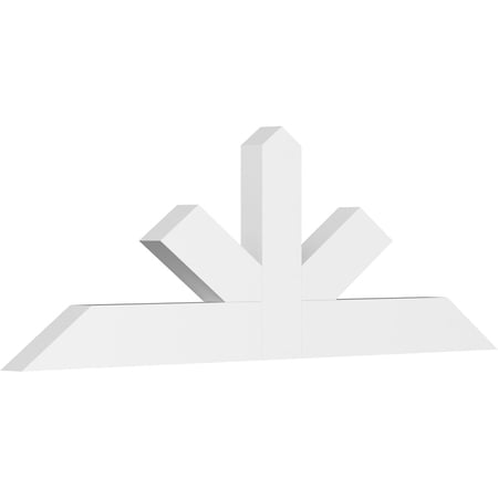 48"W x 16"H x 2"D x 4"F, 8/12 Pitch, Saratoga Architectural Grade PVC Gable Bracket