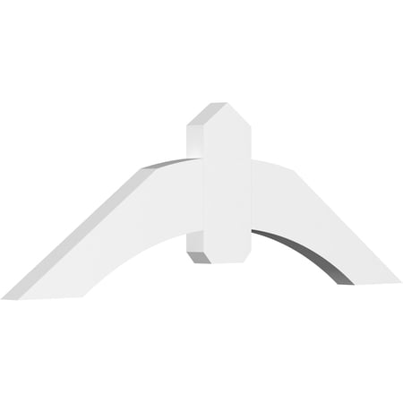 48"W x 16"H x 2"D x 6"F, 8/12 Pitch, Archdale Architectural Grade PVC Gable Bracket