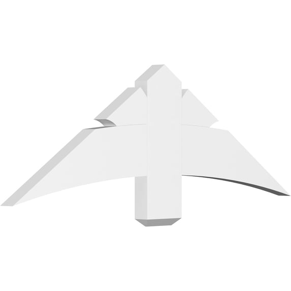 48"W x 16"H x 2"D x 6"F, 8/12 Pitch, Davenport Architectural Grade PVC Gable Bracket