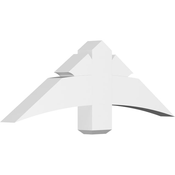 48"W x 16"H x 4"D x 6"F, 8/12 Pitch, Davenport Architectural Grade PVC Gable Bracket
