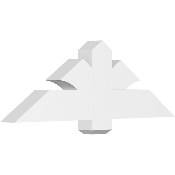 48"W x 16"H x 4"D x 6"F, 8/12 Pitch, Redmond Architectural Grade PVC Gable Bracket