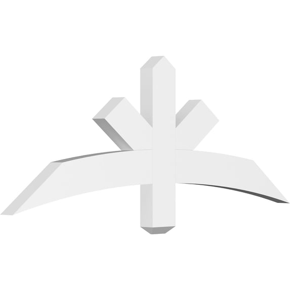 48"W x 18"H x 2"D x 4"F, 9/12 Pitch, Alberta Architectural Grade PVC Gable Bracket