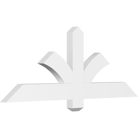 48"W x 18"H x 2"D x 4"F, 9/12 Pitch, Redmond Architectural Grade PVC Gable Bracket